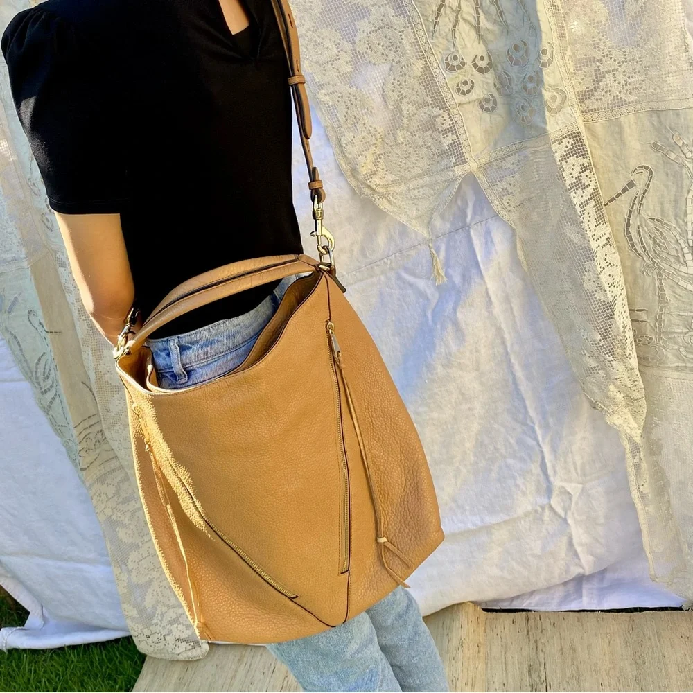 Rebecca Minkoff Pebble Leather Hobo Shoulder Crossbody Bag